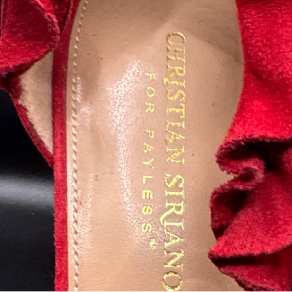Christian Siriano Red Ruffle Heels - Picture 2 of 4